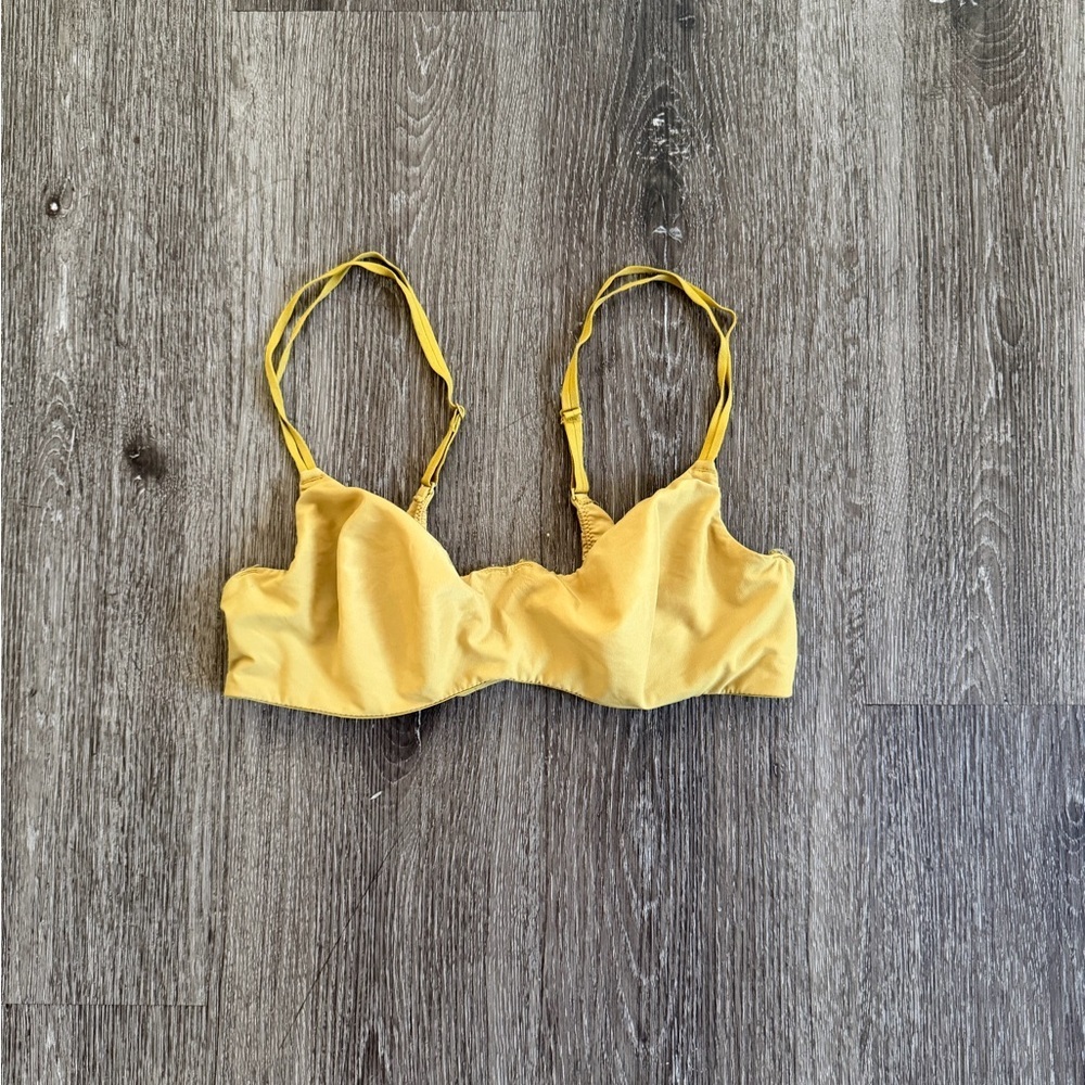 Free People Mustard Yellow Soft-Cup Bralette